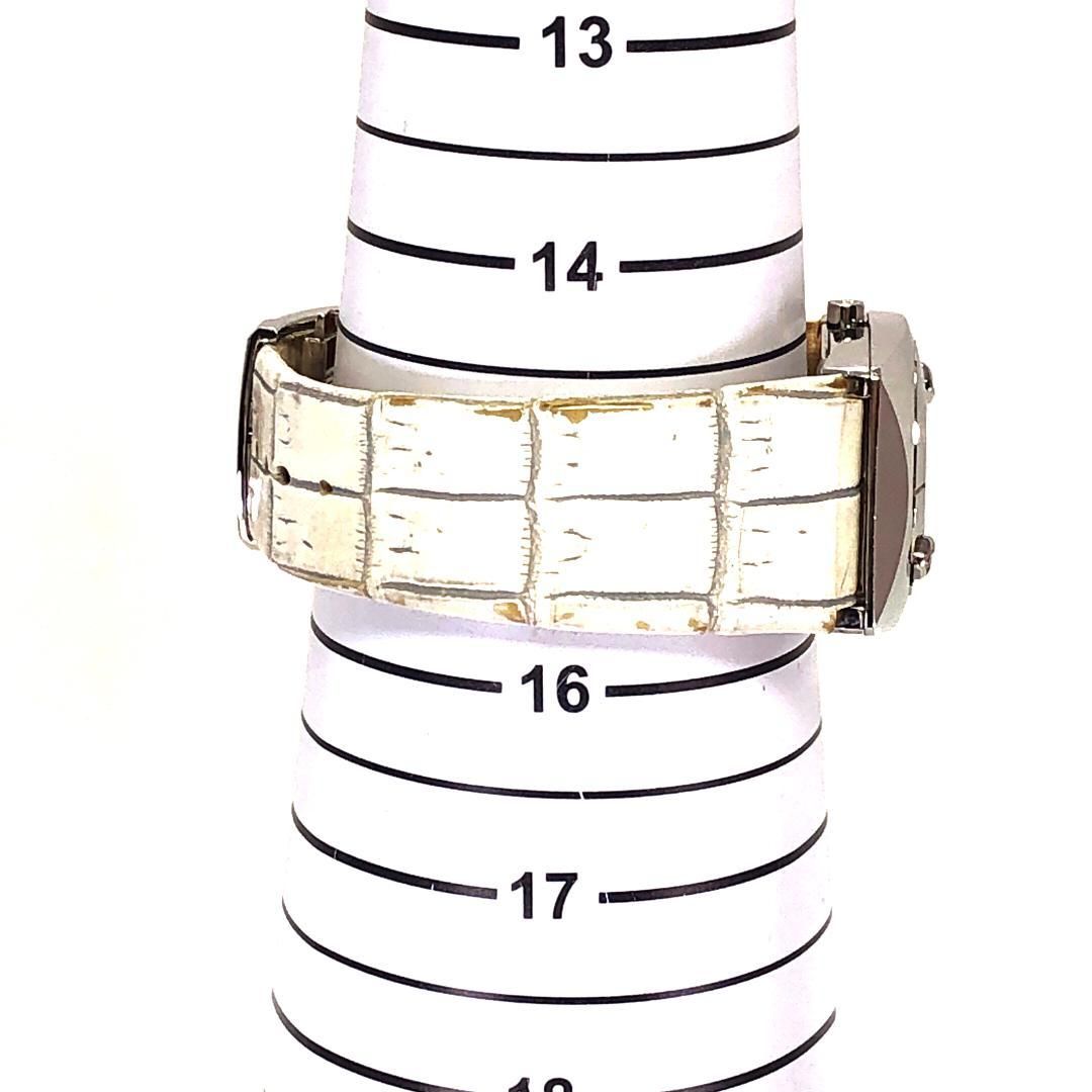 SEIKO セイコー/エム M 4J45-0AA0 2ポイントダイヤ/クォーツ/ステンレス・クロコダイル/ホワイト・シルバー