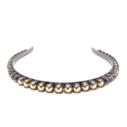 【美品】MIU MIU ミュウミュウ/カチューシャ 5JH004 2ARA/クリスタル ビジュー/シルバー・クリア