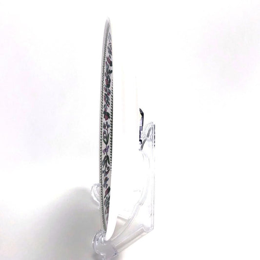 【美品】Portmeirion ポートメリオン/バリエーション ボタニカル ウォールクロック 掛け時計/クォーツ/陶器/ホワイト