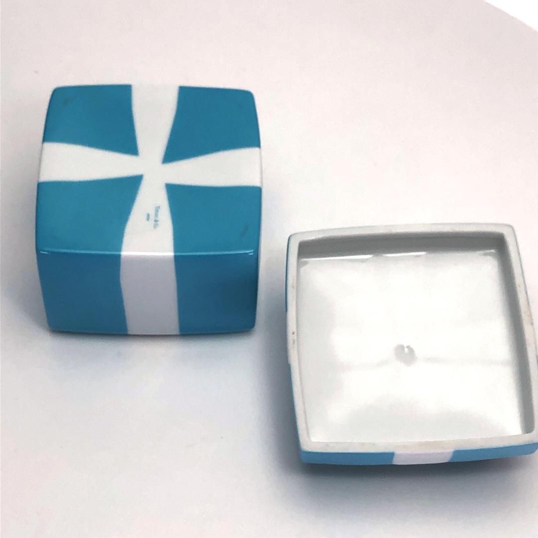 【訳あり・売り切り・ラージサイズ・箱付】Tiffany ティファニー/ラージサイズ ブルーボックス 小物入れ/陶器/ブルー・ホワイト