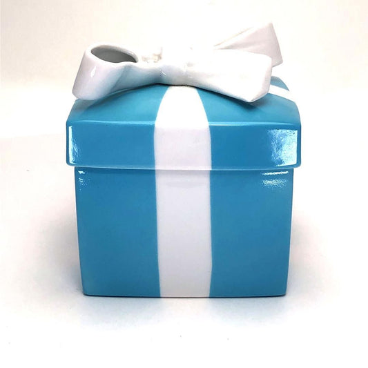 【訳あり・売り切り・ラージサイズ・箱付】Tiffany ティファニー/ラージサイズ ブルーボックス 小物入れ/陶器/ブルー・ホワイト