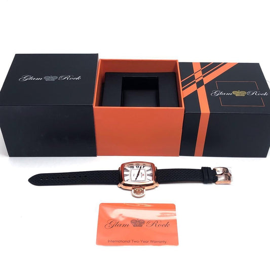 【美品・箱付き】Glam Rock グラムロック/ヴィンテージ コンタテンポ GR09022/自動巻き/GP/ピンクゴールド・ブラック