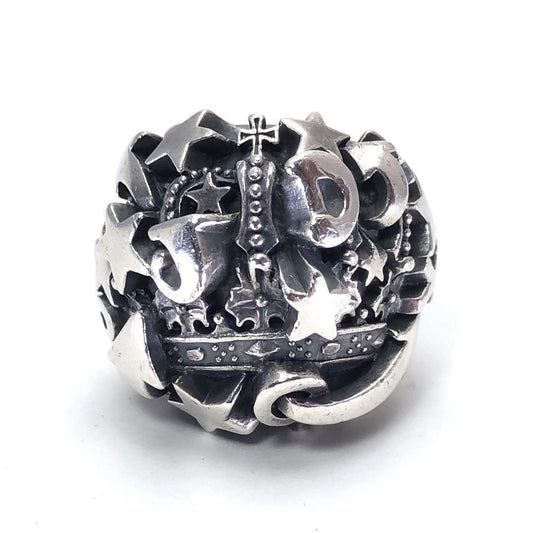 【美品】JUSTIN DAVIS ジャスティンデイビス/メンズ ミックスアイコン ポット リング 指輪/11号/SV925/シルバー