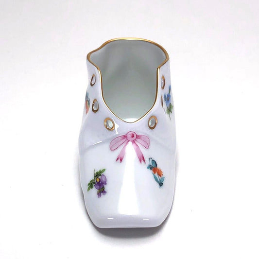 【美品・箱付き】HEREND ヘレンド/ミルフルール ベビーシューズ/ケース/花・フローラル/陶器/ホワイト