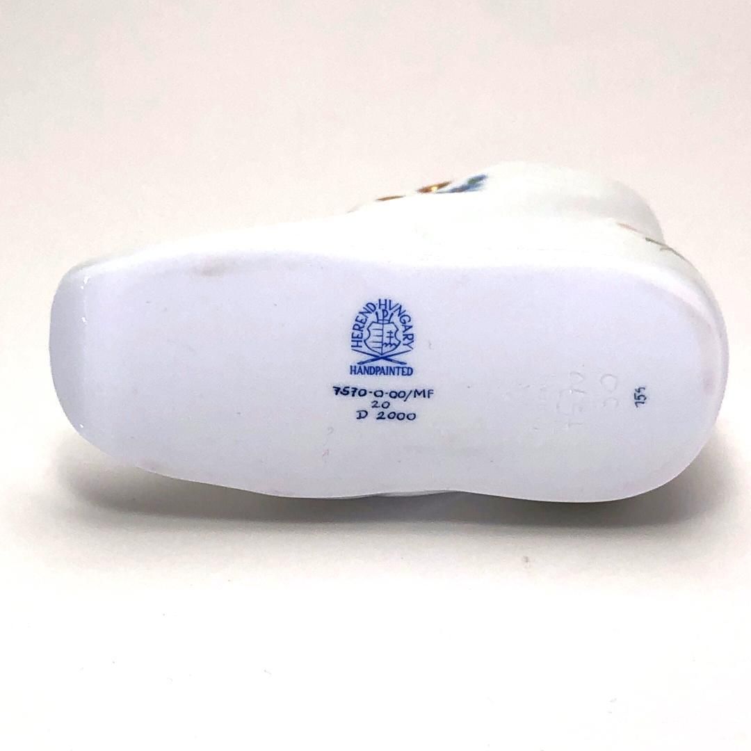 【美品・箱付き】HEREND ヘレンド/ミルフルール ベビーシューズ/ケース/花・フローラル/陶器/ホワイト