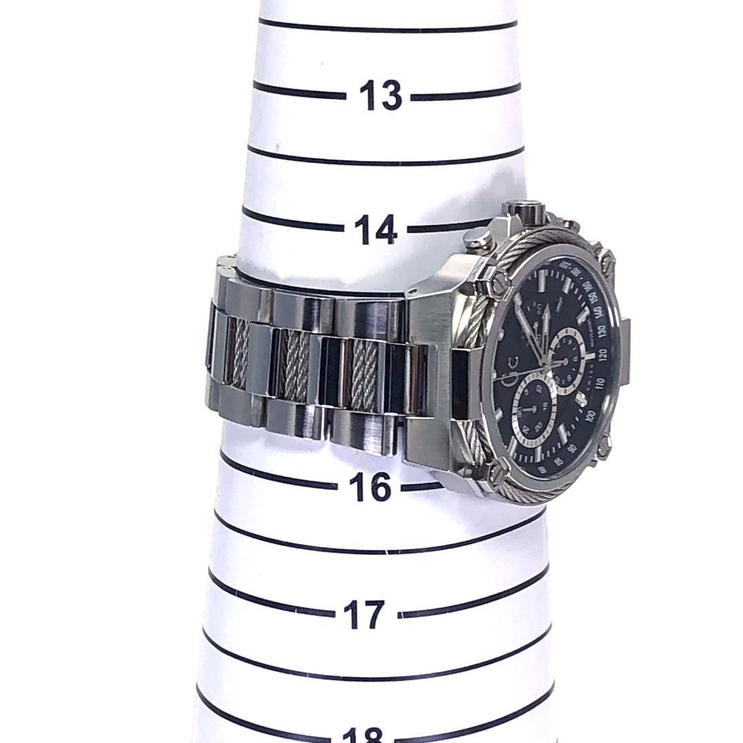 【美品・電池交換済】Gc WATCHES ジーシーウォッチ/クロノグラフ Y24003G2/クォーツ/ステンレス/シルバー・ブラック