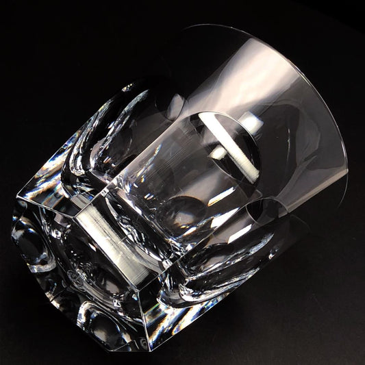 【美品・箱付き】Baccarat バカラ/アルクール オールドファッション Lサイズ/クリスタルグラス・SV925/ブルー・シルバー/BC485