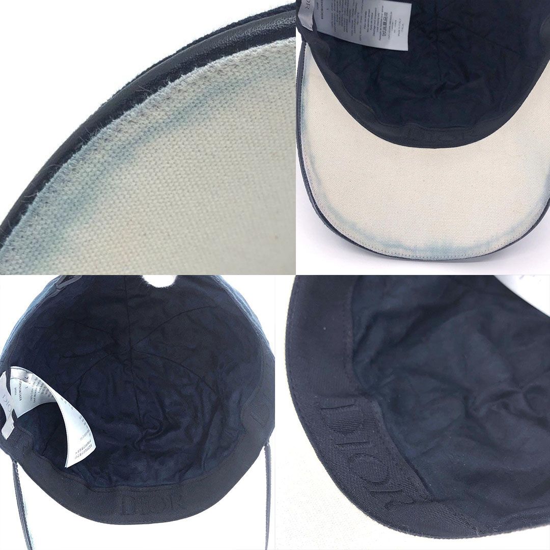 Christian Dior クリスチャンディオール/Cactus Jack DIOR キャップ/L/綿・レザー/ブラック・ホワイト