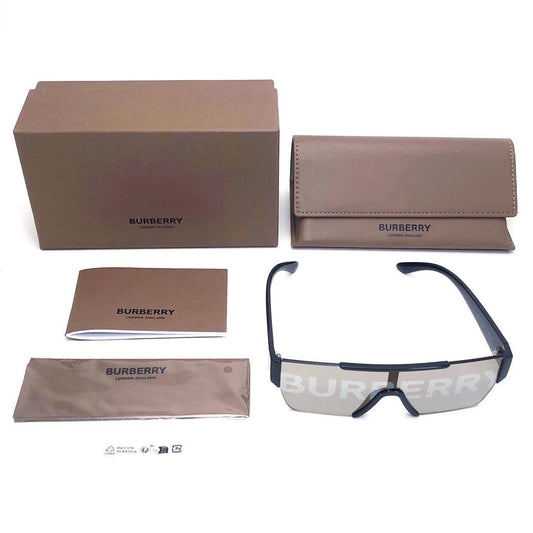 【美品・箱・ケース付き】BURBERRY バーバリー/ロゴ入り サングラス B 4291 /アセテート/ブラック・グレー