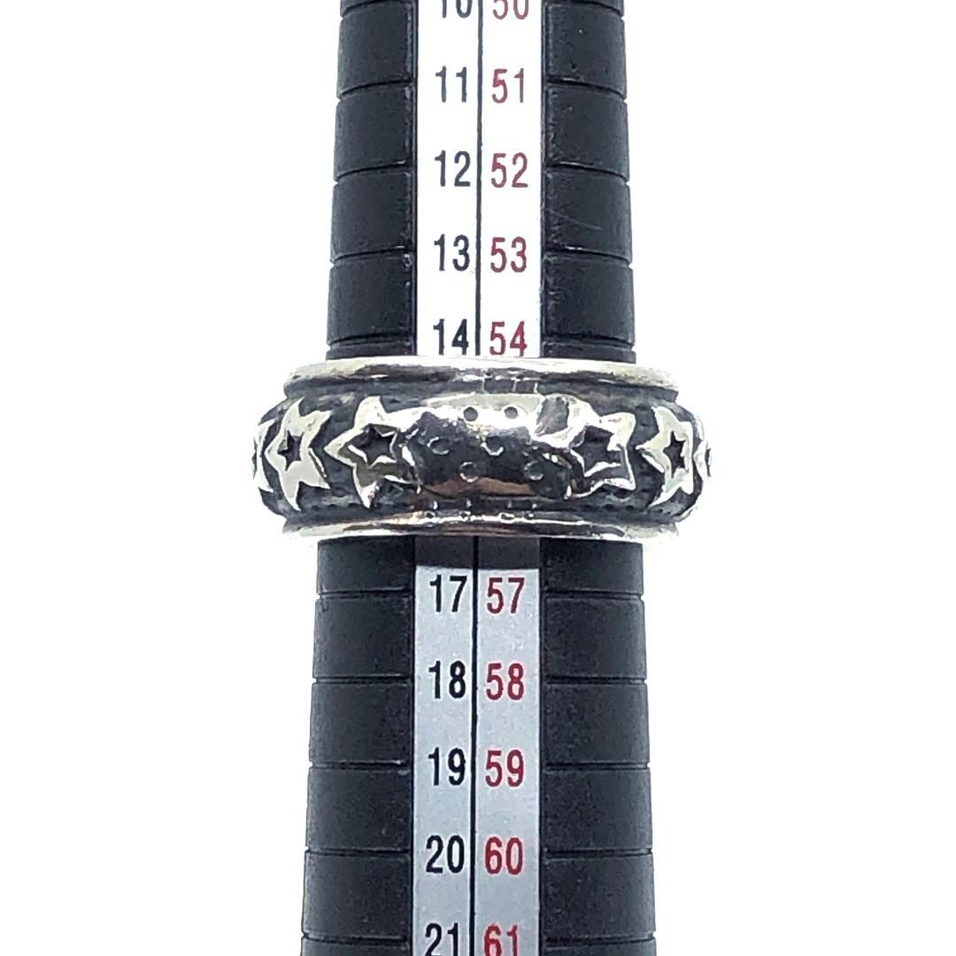 【美品・ギャラC・保管袋付き】CODY SANDERSON コディサンダーソン/メンズ ホロウスター スクエア リング 指輪/星/SV925/シルバー