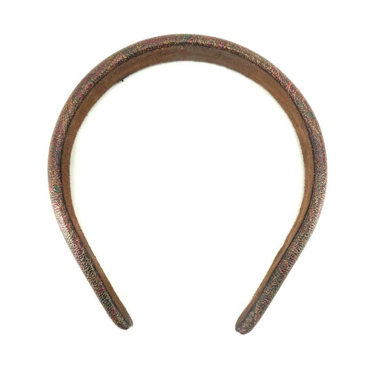 Etro エトロ/カチューシャ/ペイズリー /レザー/ブラウン