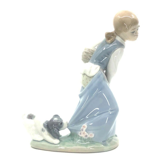 【美品】LLADRO リヤドロ/ポチのいたずら フィギュリン/4982/陶器/マルチカラー