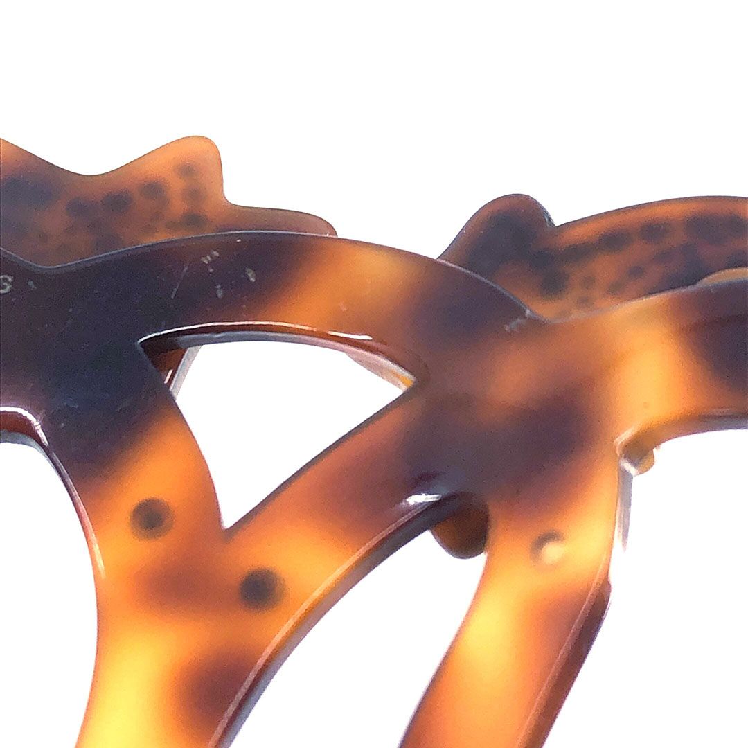 ALEXANDRE DE PARIS アレクサンドルドゥパリ/ヘアアクセサリー ヘアコーム かんざし 大/ラインストーン べっ甲調/ブラウン ゴールド/AP02