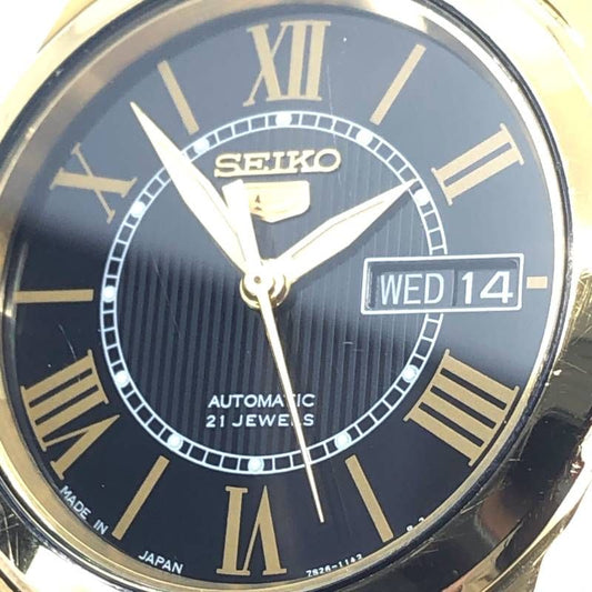 SEIKO セイコー/セイコー5 7S26-03V0/自動巻き/ステンレス/ゴールド・ブラック