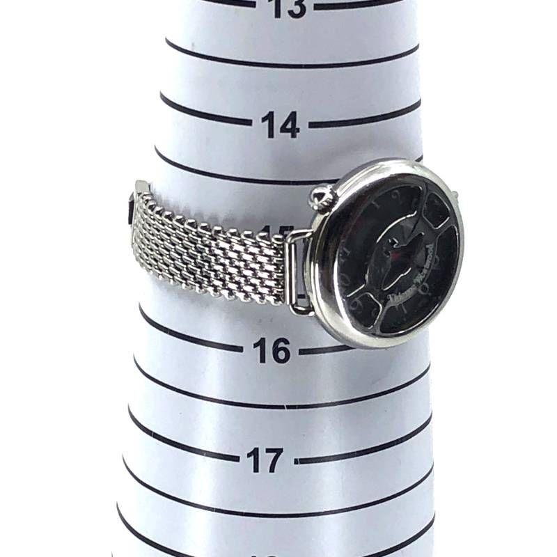 【電池交換済み】Vivienne Westwood ヴィヴァンウエストウッド/オーブモチーフ レディース 腕時計 VW-9034/クォーツ/ステンレス/シルバー・ブラック