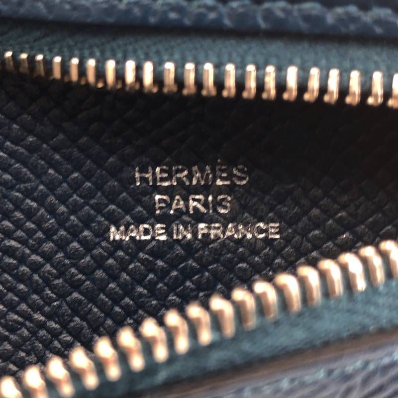 【美品】HERMES エルメス/サーフ 財布 小銭入れ コインケース エプソン/レザー/ブルー