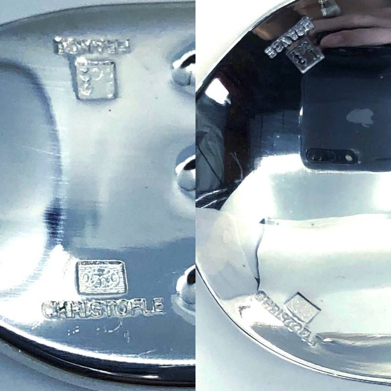 【美品】Christofle クリストフル/フォーク・スプーン パール シルバーコーティング 各2本セット/クリストフルシルバー/シルバー/0316