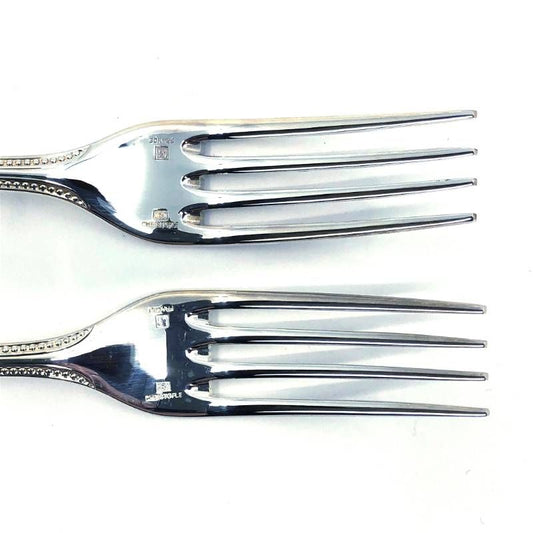 【美品】Christofle クリストフル/フォーク・スプーン パール シルバーコーティング 各2本セット/クリストフルシルバー/シルバー/0316