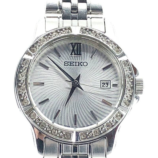 【美品】SEIKO セイコー/レディース 6N22-00G0/クォーツ/ステンレス・石/シルバー