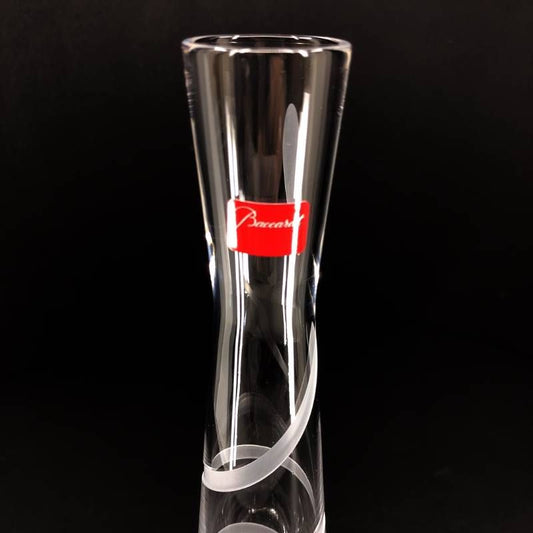【美品】Baccarat バカラ/スパイラル 一輪挿し 花瓶 フラワーベース/23cm/クリスタルグラス/クリア/BC598