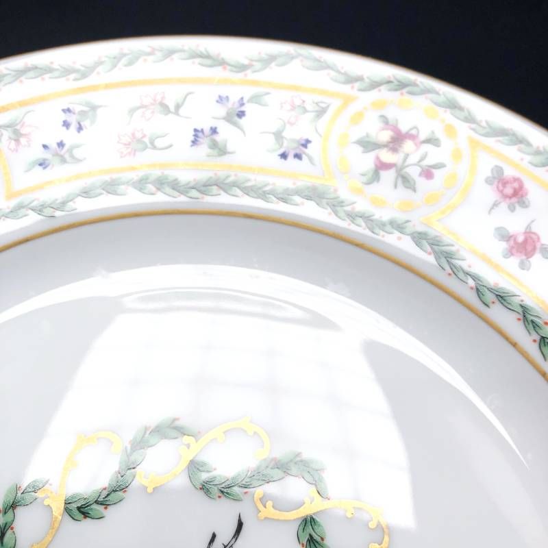 【美品】HAVILAND アビランド/ルーブシエンヌ マリーアントワネット プレート 皿/26cm/陶器/マルチカラー/M03204B