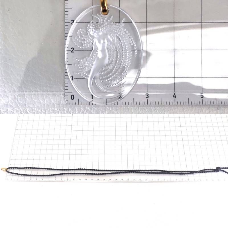 【限定・美品】Lalique ラリック/ナイアード ペンダント チャーム ネックレス/フロステッド/クリア