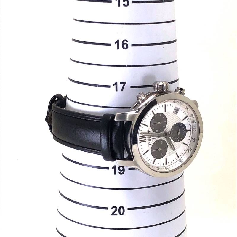 【電池・ベルト交換済】TISSOT ティソ/パンダクロノ T055417 A ES13/クォーツ/ステンレス/シルバー・ホワイト・ブラック