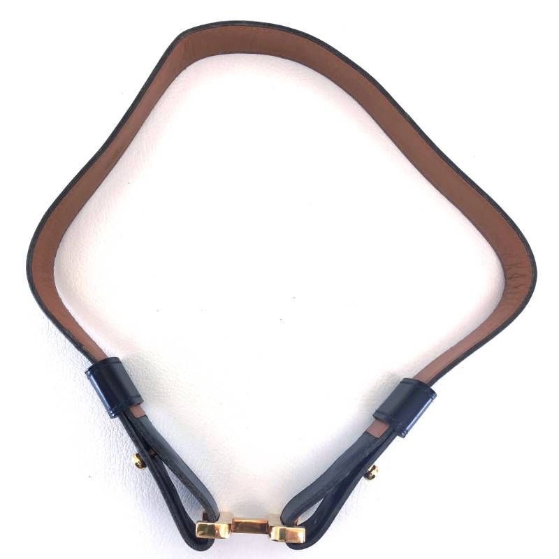 【 希少・ヴィンテージ】HERMES エルメス/Hバックル ベルト/レザー/ゴールド・ブラック