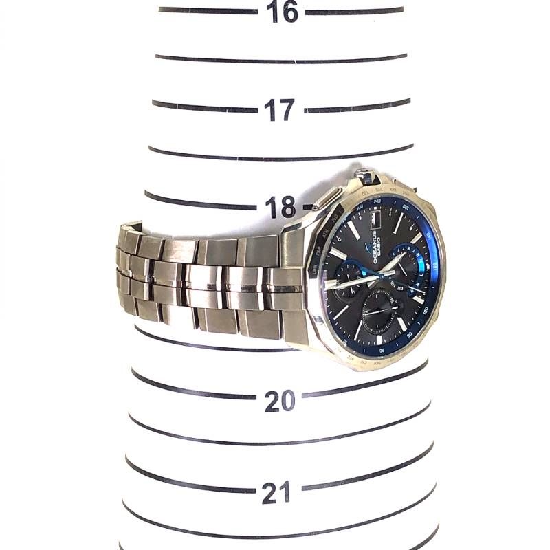 【美品・ケース・コマ付】CASIO カシオ/オシアナスマンタ OCW-S5000-1AJF/ソーラークォーツ/チタン/シルバー・ブラック・ブルー