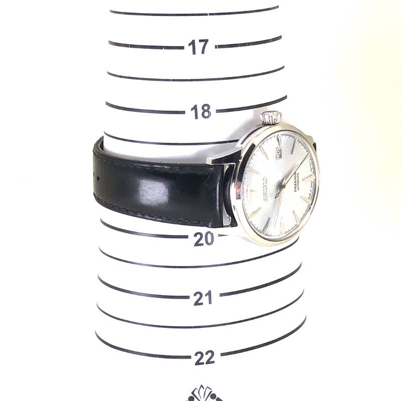 【美品】SEIKO セイコー/プレサージュ カクテルタイム 4R35-01T0/自動巻き/ステンレス/シルバー・ブラック