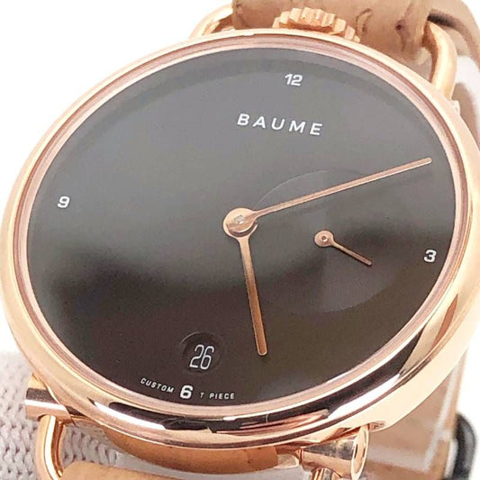 【美品】BAUME&MERCIER ボーム&メルシエ/ボーム 65850/クォーツ/ステンレス/ゴールド・ブラック
