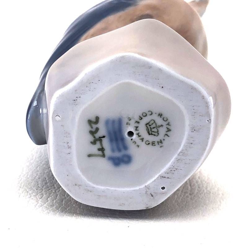 【美品】Royal Copenhagen ロイヤルコペンハーゲン/魚をくわえたカワセミ フィギュリン/陶器/マルチカラー
