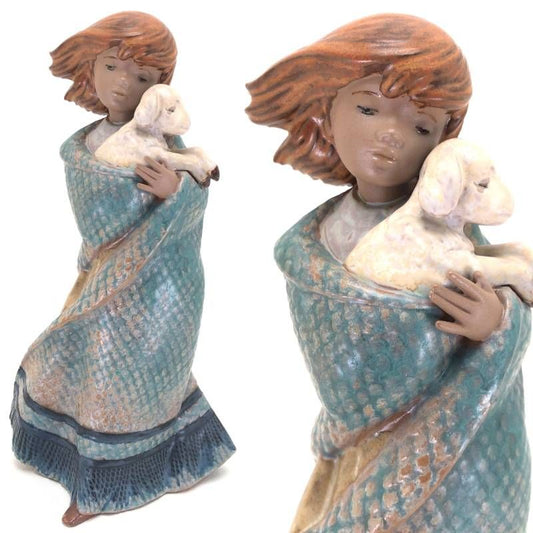 【美品】LLADRO リヤドロ/少女と羊 やっと会えた仔羊/2164/陶器/マルチカラー