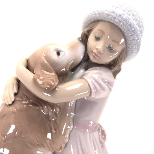 【美品】LLADRO リヤドロ/少女と犬 待ってたよ!/6903/陶器/マルチカラー