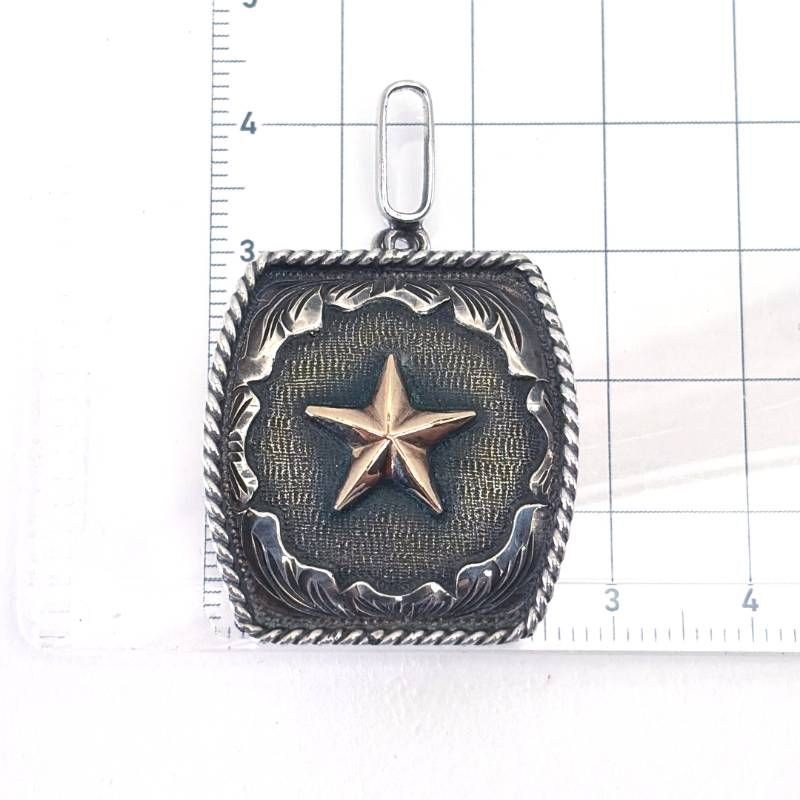 【美品】VOGT Silversmith ボグト・シルバースミス/スターモチーフ ネックレス ペンダントトップ/SV925・K14 GOLDFILL(金張り)/シルバー・ゴールド