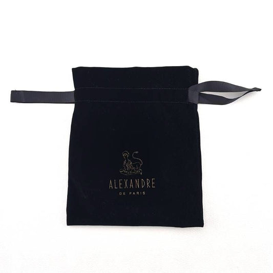 【美品】ALEXANDRE DE PARIS アレクサンドルドゥパリ/カチューシャ用 保管袋/パイル/ブラック