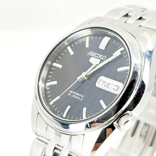 【美品】SEIKO セイコー/セイコー5 7S26-01V0/自動巻/ステンレス/シルバー・ブラック・レッド・ブルー