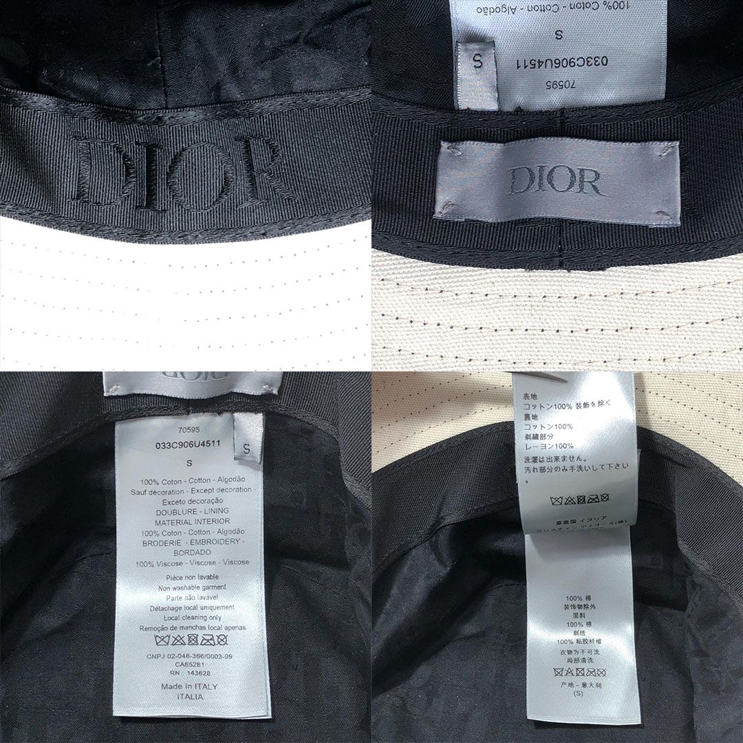 【美品】Dior homme ディオールオム/Cactus Jack カクタスジャック 22AW TS ハット 帽子/S/綿/ブラック