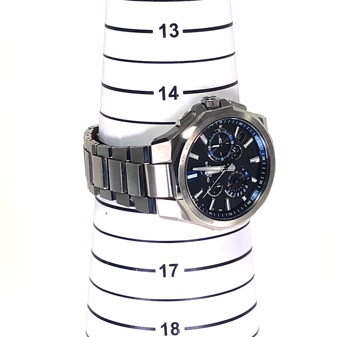 【美品・箱・取説・コマ付】CASIO カシオ/オシアナス OCW-T6000-1AFJ/ソーラークォーツ/チタン/シルバー・ブラック・ブルー