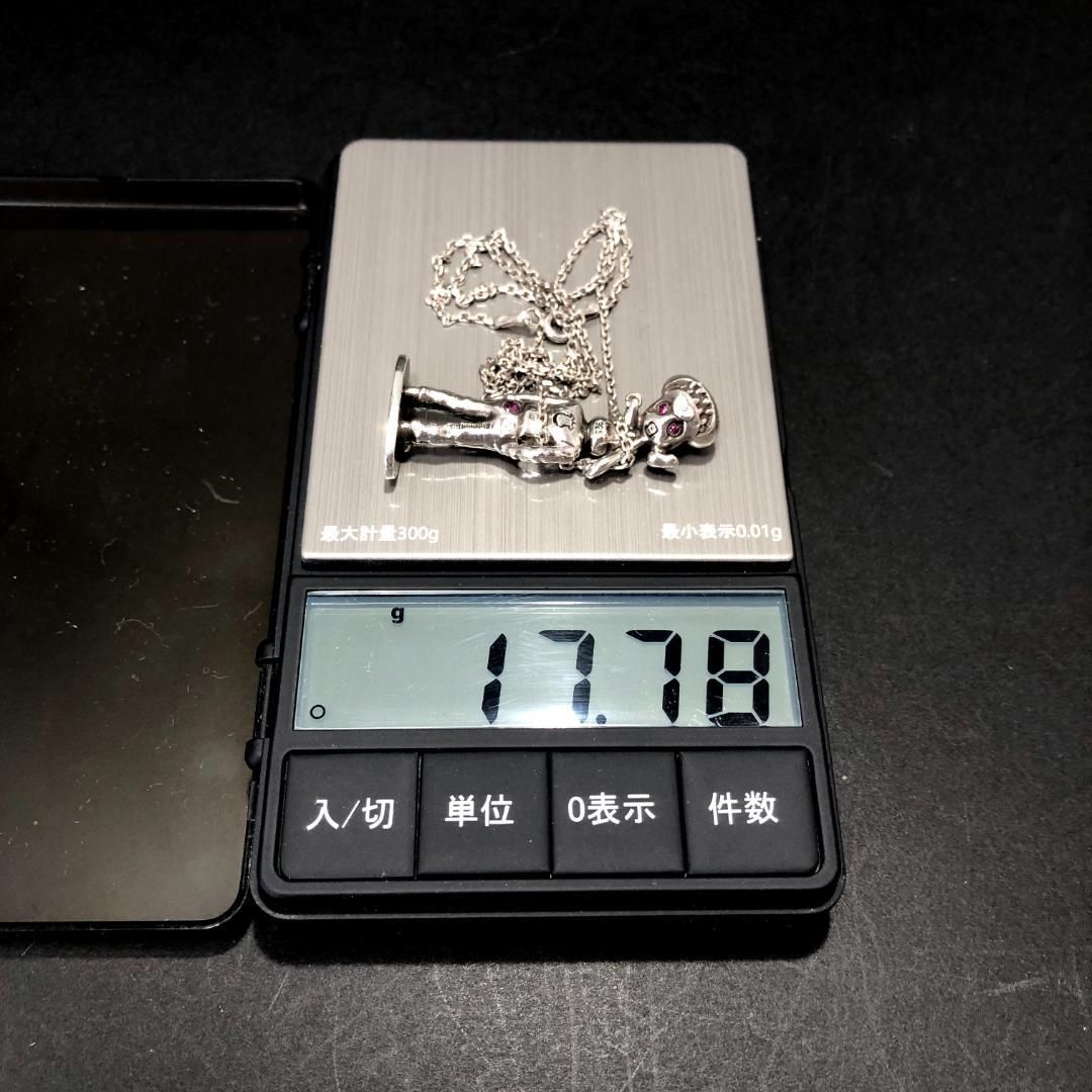 【希少・美品】BuMeeRo ブミーロ/ペンダントトップ ネックレス/ピッグ ブタ/SV925・色石/シルバー