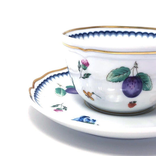 【美品・箱付き】Richard Ginori リチャードジノリ/イタリアンフルーツ カップ&ソーサー&プレート/陶器/ホワイト