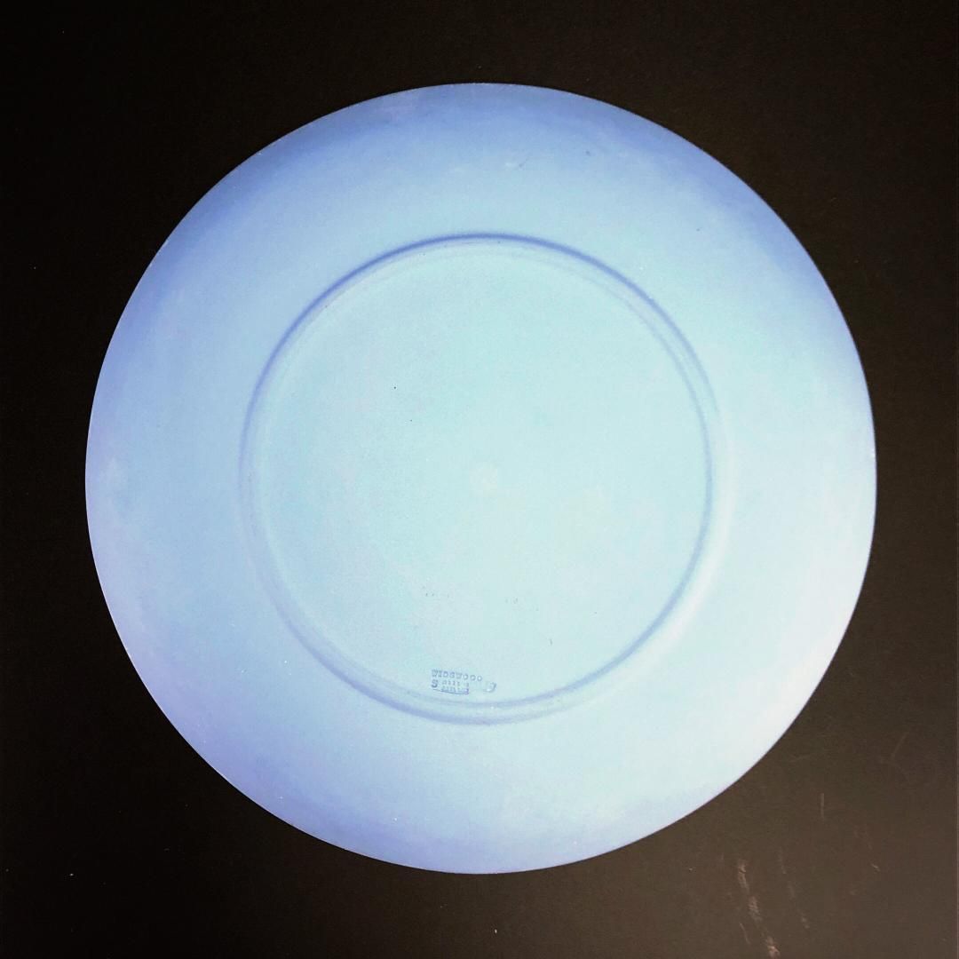 【美品】WEDGWOOD ウェッジウッド/ジャスパー ブルー デミタス カップ&ソーサー プレート 皿 セット/陶器/ブルー