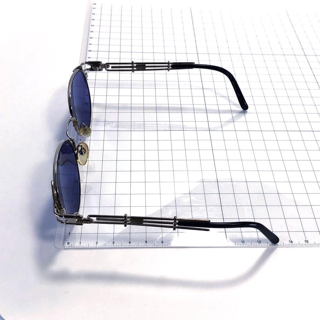 【美品・ケース付】Jean Paul Gaultier ジャンポールゴルチエ/オーバル型 サングラス/ネジモチーフ/メタル・グラス/ブルー・パープル・シルバー