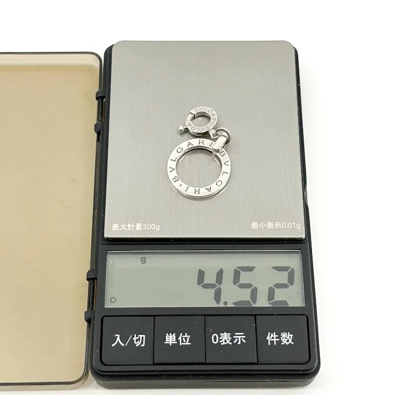 【美品】BVLGARI ブルガリ／ロゴサークル ペンダントトップ ネックレス チャーム ／SV925／シルバー