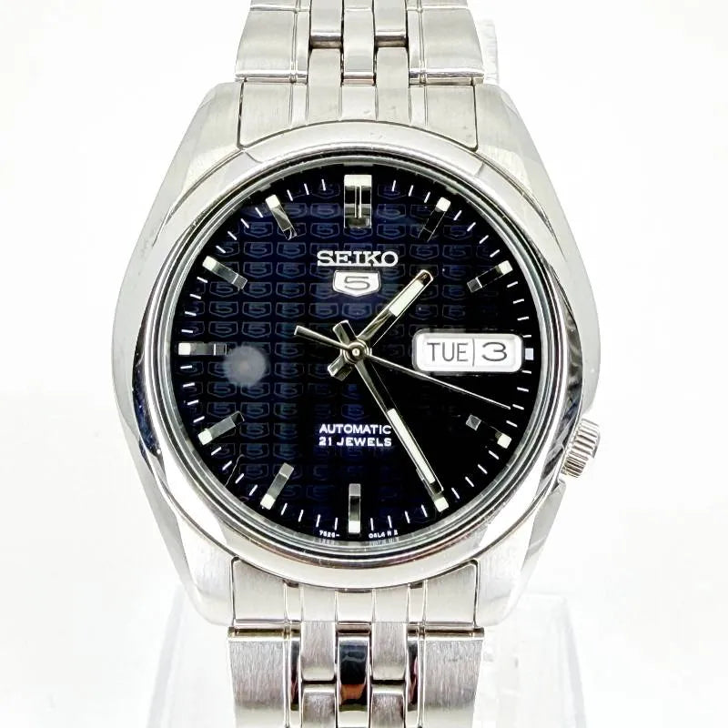 【美品】SEIKO セイコー／セイコー5 7S26-01V0／自動巻／ステンレス／シルバー・ブラック・レッド・ブルー