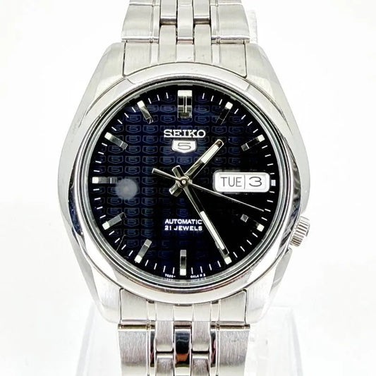 【美品】SEIKO セイコー／セイコー5 7S26-01V0／自動巻／ステンレス／シルバー・ブラック・レッド・ブルー