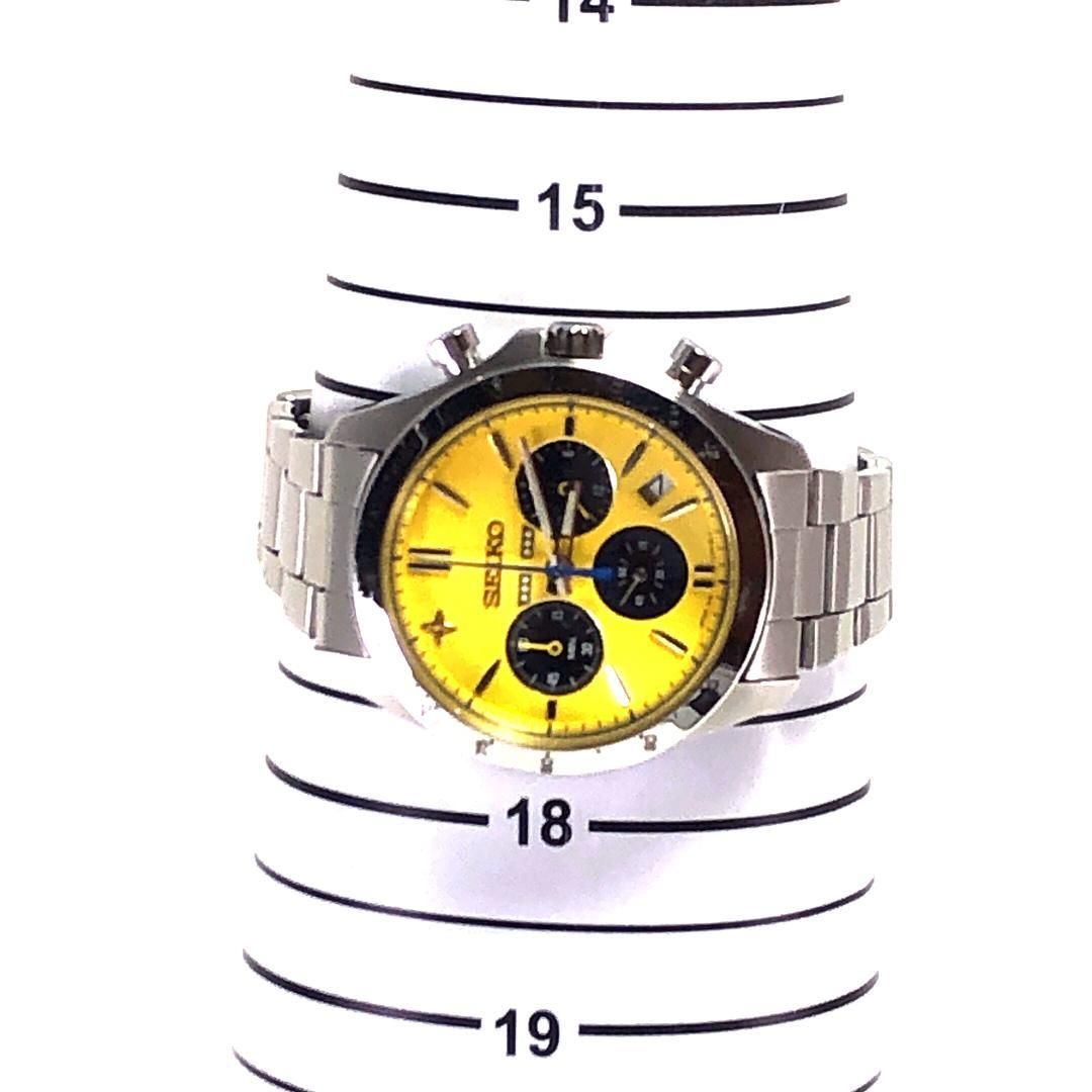 【限定・電池交換済み】SEIKO セイコー／ドクターイエロー 25周年 8T63-01E0／クォーツ／新幹線／ステンレス／シルバー・イエロー