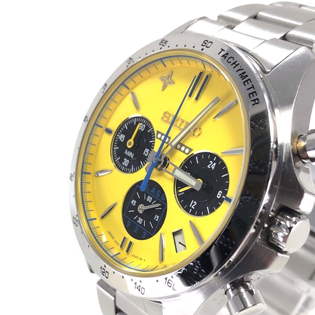【限定・電池交換済み】SEIKO セイコー／ドクターイエロー 25周年 8T63-01E0／クォーツ／新幹線／ステンレス／シルバー・イエロー