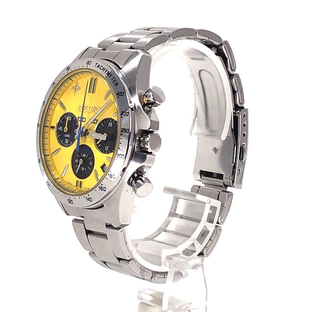 【限定・電池交換済み】SEIKO セイコー／ドクターイエロー 25周年 8T63-01E0／クォーツ／新幹線／ステンレス／シルバー・イエロー