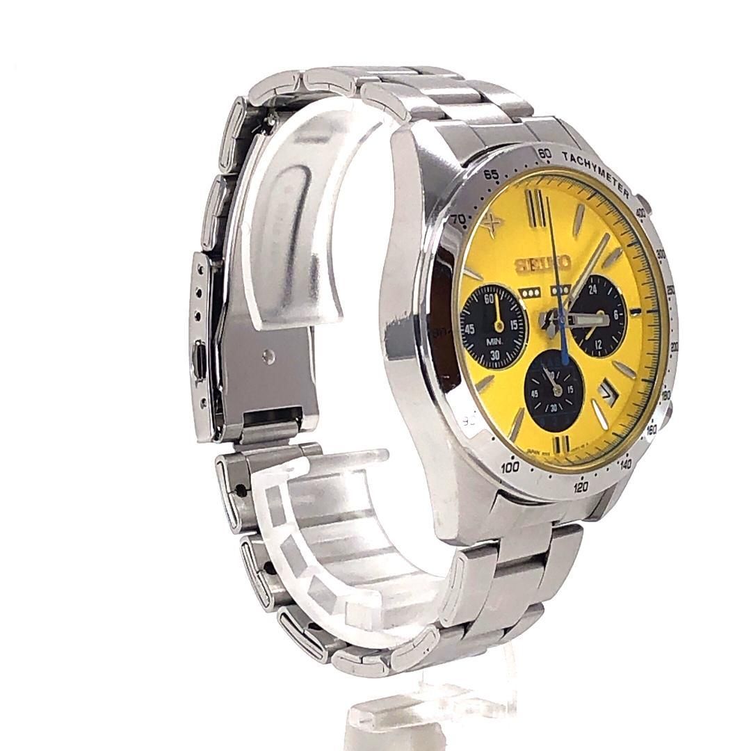 【限定・電池交換済み】SEIKO セイコー／ドクターイエロー 25周年 8T63-01E0／クォーツ／新幹線／ステンレス／シルバー・イエロー